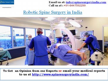 Robotic Spine Surgery in India