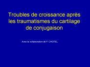 Troubles de croissance apr