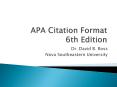 APA Citation Format   6th Edition PowerPoint PPT Presentation