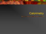 Calorimetry