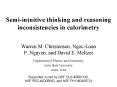 Semi-intuitive thinking and reasoning inconsistencies in calorimetry PowerPoint PPT Presentation