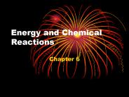 Energy and Chemical Reactions