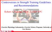 Controversies in Strength Training Guidelines and Recommendations