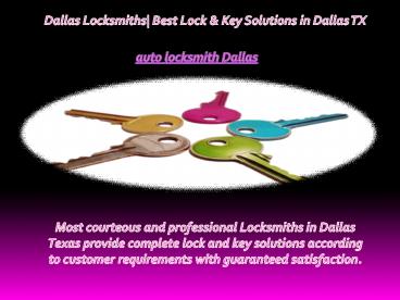 Top Rated Auto Locksmiths | Car Locksmiths Dallas TX