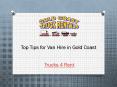 Top Tips for Van Hire in Gold Coast PowerPoint PPT Presentation