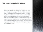 Best Movers and Packers in Mumbai