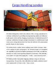 Cargo Handling London