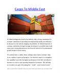 Cargo to middle east PowerPoint PPT Presentation