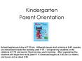 Kindergarten PowerPoint PPT Presentation