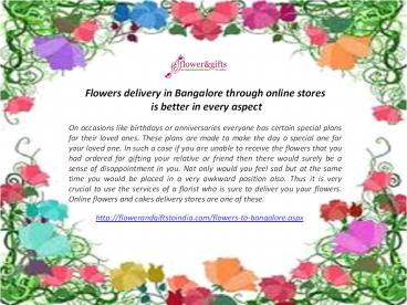 Florist in Bangalore - Send Flowers to Bangalore, Flowers Delivery in Bangalore