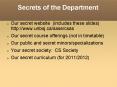 Secrets of the Department PowerPoint PPT Presentation