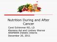Nutrition During and After Cancer PowerPoint PPT Presentation