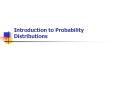 Introduction to Probability Distributions PowerPoint PPT Presentation