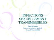 INFECTIONS SEXUELLEMENT TRANSMISSIBLES