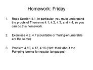 Homework: Friday