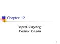 Capital Budgeting: PowerPoint PPT Presentation