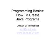 Programming Basics: How To Create Java Programs