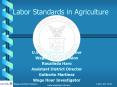 Labor Standards in Agriculture PowerPoint PPT Presentation
