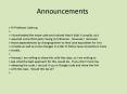 Announcements PowerPoint PPT Presentation