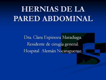 HERNIAS DE LA PARED ABDOMINAL