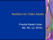 Nutrition for Older Adults