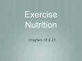 Exercise Nutrition PowerPoint PPT Presentation