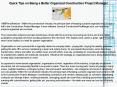 Quick Tips on Being a Better Organized Construction Project Manager PowerPoint PPT Presentation