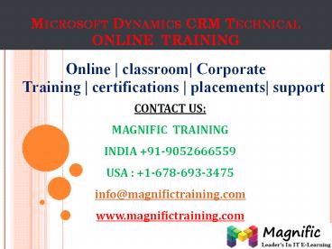 microsoft dynamics crm technical online training