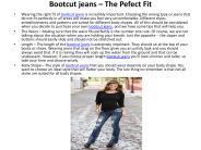 Bootcut jeans – The Pefect Fit