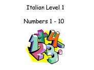 Italian Level 1