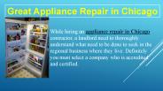 Great Appliance Repair in Chicago