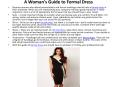 A Woman's Guide to Formal Dress PowerPoint PPT Presentation
