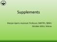 Supplements PowerPoint PPT Presentation