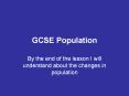 GCSE Population PowerPoint PPT Presentation
