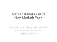 Demand and Supply: How Markets Work PowerPoint PPT Presentation