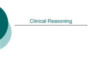 Clinical Reasoning