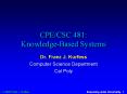 CPE/CSC 481: Knowledge-Based Systems PowerPoint PPT Presentation