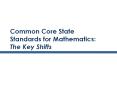 Common Core State Standards for Mathematics: The Key Shifts PowerPoint PPT Presentation
