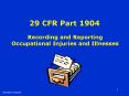 29 CFR Part 1904 PowerPoint PPT Presentation