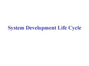 System Development Life Cycle