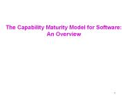 The Capability Maturity Model for Software: An Overview