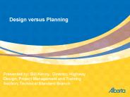 Design versus Planning