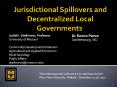 Jurisdictional Spillovers and Decentralized Local Governments PowerPoint PPT Presentation