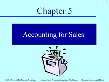 Accounting for Sales