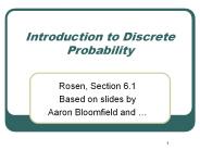 Introduction to Discrete Probability