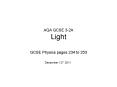 AQA GCSE 3-2A Light PowerPoint PPT Presentation