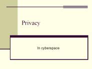 Privacy PowerPoint PPT Presentation