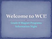 Grade 8 Magnet Programs
