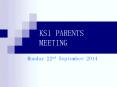 KS1 PARENTS MEETING PowerPoint PPT Presentation