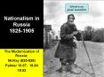 Nationalism in Russia 1825-1905 PowerPoint PPT Presentation